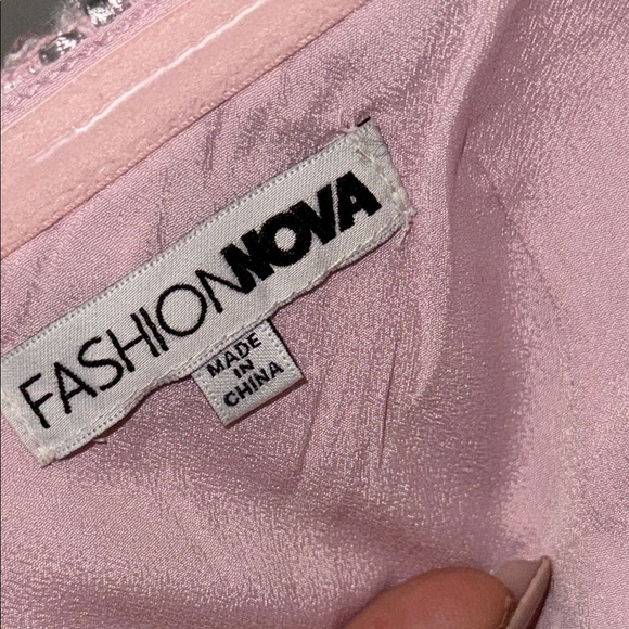 NWOT Tweed Pink Strapless Dress With Bow - Picture 6 of 6